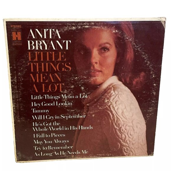 Anita Bryant Little Things Mean A Lot (Vinyl, 1969) Harmony HS 11330 VG LP Recor - Picture 1 of 11